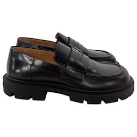 Maison Martin Margiela-Maison Margiela Ivy Loafers in Black Leather-Black