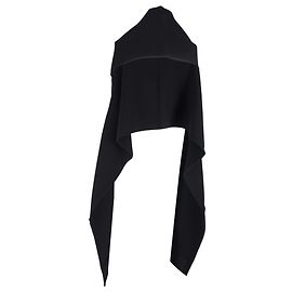 Cachecol com capuz VLTN Valentino Garavani com bolsos em lã preta Preto