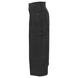 Hermès-Hermès Pintucked Straight Leg Jeans in Grey Cotton-Grey