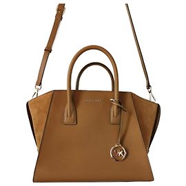 Bolsa Michael Kors April 2 de couro marrom camelo Marrom Camelo