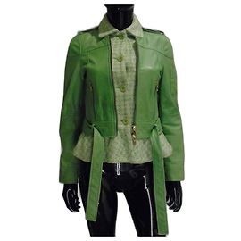 Veste Red Valentino en cuir vert clair Vert clair