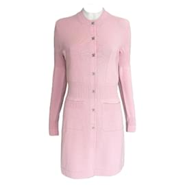 Chanel-Iconic CC Turnlock Cardigan in Pastel Pink-Pink