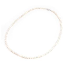 Autre Marque-Mikimoto Pearl Necklace K14WG White Gold-White