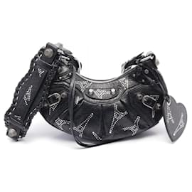 Balenciaga-Balenciaga Le Cagole XS Leather Shoulder Bag-Black