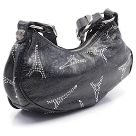 Balenciaga-Balenciaga Le Cagole XS Leather Shoulder Bag-Black