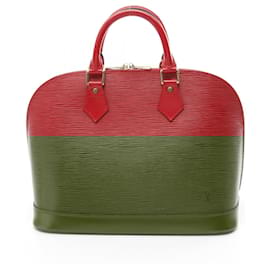 Louis Vuitton-Louis Vuitton Alma Epi Red Leather Handbag M52147-Red
