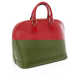 Louis Vuitton-Louis Vuitton Alma Epi Red Leather Handbag M52147-Red