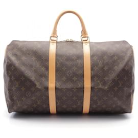 Louis Vuitton-Louis Vuitton Monogram Keepall 50 Boston Bag M41426-Brown