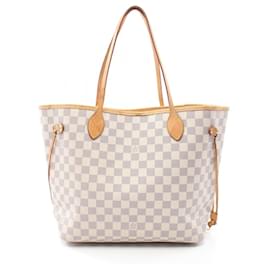 Louis Vuitton-Louis Vuitton Neverfull MM Damier Azur Tote Bag-White