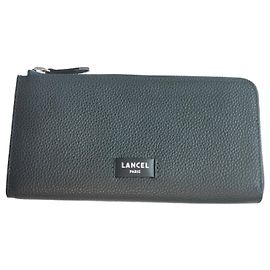 Cartera Ninon de cuero verde Lancel Verde Verde oscuro