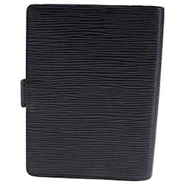 Louis Vuitton-LOUIS VUITTON Epi Agenda PM Day Planner Cover Black R20052 LV Auth 105433-Black