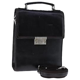 Balenciaga-BALENCIAGA Hand Bag Leather 2way Brown Silver Auth bs21157-Brown,Silvery