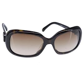 Chanel-CHANEL Sunglasses plastic Black CC Auth bs21110-Black