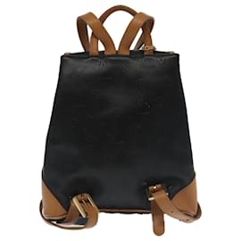 Saint Laurent-SAINT LAURENT Cassandra Backpack PVC Leather Black Auth bs21009-Black