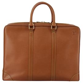 Louis Vuitton-LOUIS VUITTON Epi Porte Documents Voyage Business Bag Brown M54478 Auth 107332-Brown