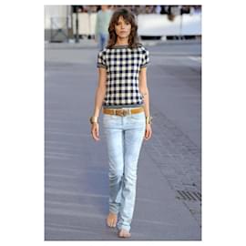 Chanel-New CC Logo La Riviera Collection Runway Jeans-Blue