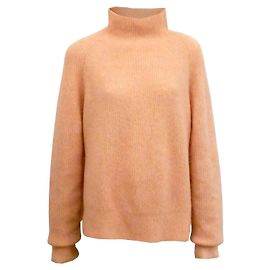 Oversized Pullover aus weichem Rippstrick von By Malene Birger in Lachsrosa Größe S Pink Angeln