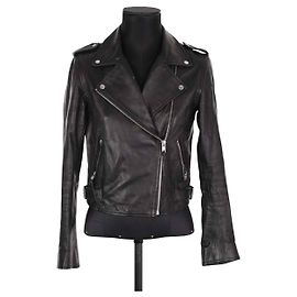 SéZane Black leather jacket Black