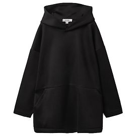 COS um moletom com capuz oversized em viscose scuba preto tamanho M-L Preto