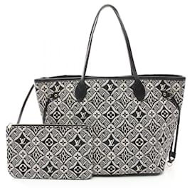 Louis Vuitton-Louis Vuitton Neverfull MM SINCE1854 Tote Bag-Brown,Black,Cream
