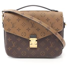 Louis Vuitton-Louis Vuitton Metis MM Pochette Handbag-Brown,Black,Monogram