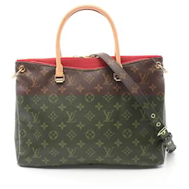 Louis Vuitton-Louis Vuitton Pallas Monogram Cerise Handbag-Brown,Red,Monogram