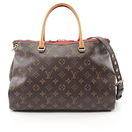 Louis Vuitton-Louis Vuitton Pallas Handbag-Brown,Red,Monogram