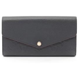 Louis Vuitton-Louis Vuitton Portefeuille Sarah Bi-fold Long Wallet-Navy blue