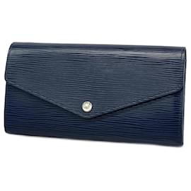 Louis Vuitton-Louis Vuitton Long Wallet Epi Portefeuille Sarah M60585-Blue