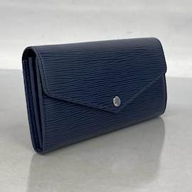 Louis Vuitton-Louis Vuitton Long Wallet Epi Portefeuille Sarah M60585-Blue