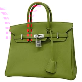 Hermès-Hermes Birkin 25 Handbag in Togo Rouge Pivoine-Other