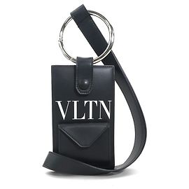 Pochette per telefono in pelle nera Valentino Garavani Nero