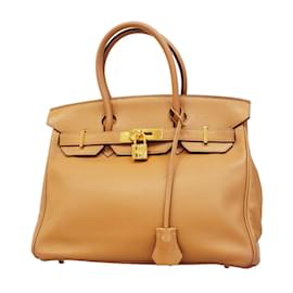 Hermès-Hermes Birkin 30 Handbag in Camel Swift Leather-Camel
