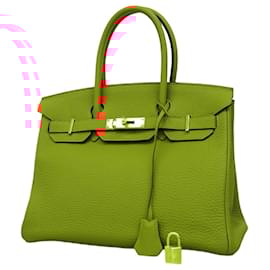 Hermès-Hermes Birkin 30 Handbag in Orange-Orange