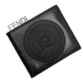 Fendi-Fendi Black Bi-Fold Wallet-Black