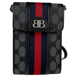 Balenciaga-Balenciaga x Gucci The Hacker Project Shoulder Bag-Brown,Black