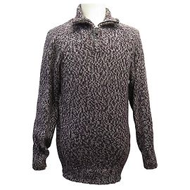 Hermès PULL HERMES WESTE TRUCKERKRAGEN MOULINE H427320HAFYLA GRÖSSE L 54 SWEAT Grau