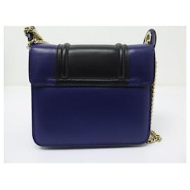 Lanvin-NEW LANVIN JIJI MINI BAG TWO-TONE BLUE BLACK SHOULDER BAG-Other