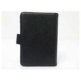 Chanel-NEW CHANEL CC LOGO CAVIAR LEATHER AGENDA COVER BLACK + PEN DIARY COVER-Black