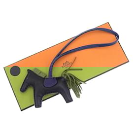 Hermès-Hermes Rodeo PM Charm Black Blue Gold-Black