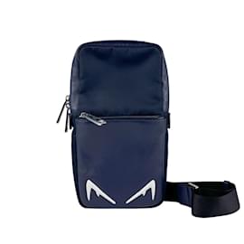 Fendi-Fendi Body Bag Monster Bugs Eye-White,Navy blue