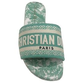 Christian Dior Dway Mules Turquoise