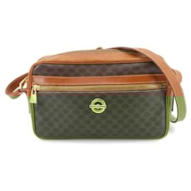 Céline-CELINE Macadam Shoulder Bag-Brown