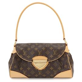 Louis Vuitton-Louis Vuitton Monogram Beverly MM Shoulder Bag-Brown,Monogram
