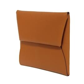 Hermès-Porte-monnaie Hermes Bastia en marron toffee-Marron,Autre