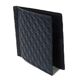 Gucci-GUCCI Bi-fold Wallet Margaux Money Clip-Navy blue