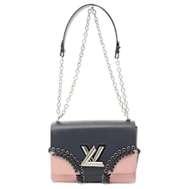 Louis Vuitton-Louis Vuitton Epi Leather Twist MM Shoulder Bag-Pink,Navy blue