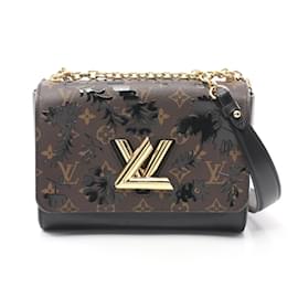 Louis Vuitton-Louis Vuitton Twist MM Shoulder Bag-Brown,Black