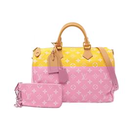 Louis Vuitton-Louis Vuitton Speedy P9 Bandouliere 40 Boston Bag-Yellow