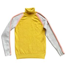 Chloé Woll und Kaschmir Pullover Rosa Beige Gelb Pink Beige Gelb